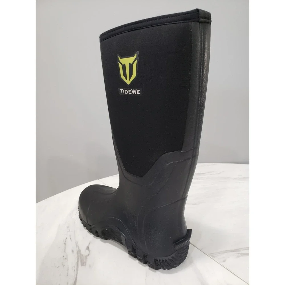 TIDEWE Rubber Boots for Men Rain Boots with Steel Shank Neoprene Size 8